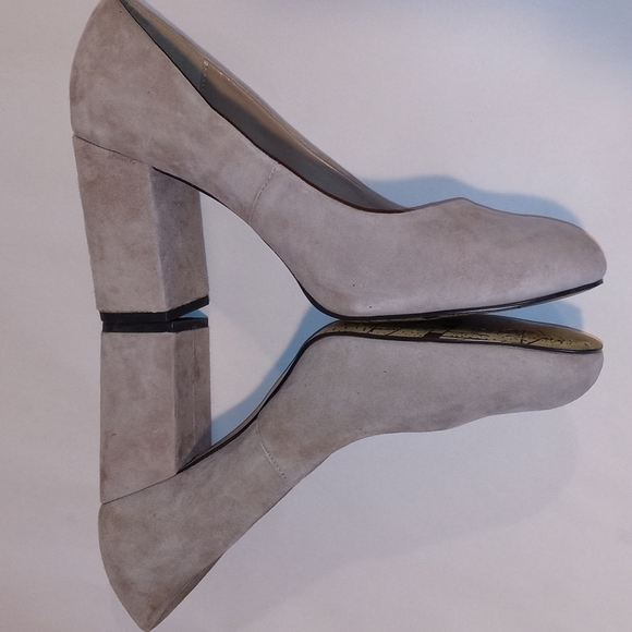 Bella Vita chunky high heel  size 10 w w beige color 3.5 inch heel leather upper - Picture 7 of 12